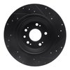 E-Line Drilled & Slotted Black Brake Rotor, 2009-2014 Acura/Honda, Position: Rear Left - image 2