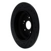 E-Line Drilled & Slotted Black Brake Rotor, 2014-2016 Acura/Honda, Position: Rear Right - image 4
