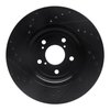 E-Line Drilled & Slotted Black Brake Rotor, 2017-2020 Acura/Honda, Position: Front Right - image 3