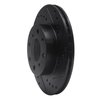 E-Line Drilled & Slotted Black Brake Rotor, 1984-1990 Acura/Honda, Position: Front Right - image 2