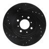 E-Line Drilled & Slotted Black Brake Rotor, 1988-1991 Acura/Honda, Position: Front Right - image 3