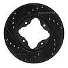 E-Line Drilled & Slotted Black Brake Rotor, 1990-1997 Acura/Honda, Position: Front Right - image 1