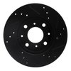 E-Line Drilled & Slotted Black Brake Rotor, 1990-2000 Acura/Honda, Position: Front Left - image 4