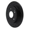 E-Line Drilled & Slotted Black Brake Rotor, 1997-2015 Acura/Honda, Position: Rear Left - image 3