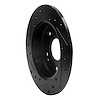 E-Line Drilled & Slotted Black Brake Rotor, 1997-2015 Acura/Honda, Position: Rear Right - image 1