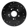 E-Line Drilled & Slotted Black Brake Rotor, 1997-2015 Acura/Honda, Position: Rear Right - image 4