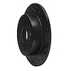 E-Line Drilled & Slotted Black Brake Rotor, 1998-2002 Acura/Honda, Position: Rear Right - image 1