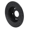 E-Line Drilled & Slotted Black Brake Rotor, 1997-2006 Acura/Honda, Position: Rear Right - image 4