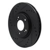 E-Line Drilled & Slotted Black Brake Rotor, 2000-2009 Acura/Honda, Position: Front Left - image 2