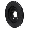 E-Line Drilled & Slotted Black Brake Rotor, 2000-2009 Acura/Honda, Position: Front Left - image 4