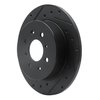 E-Line Drilled & Slotted Black Brake Rotor, 2001-2005 Acura/Honda, Position: Rear Left - image 3