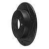 E-Line Drilled & Slotted Black Brake Rotor, 2001-2005 Acura/Honda, Position: Rear Right - image 1