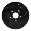 E-Line Drilled & Slotted Black Brake Rotor, 2003-2017 Acura/Honda, Position: Front Left - image 4