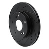 E-Line Drilled & Slotted Black Brake Rotor, 2012-2015 Acura/Honda, Position: Front Left - image 1