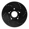 E-Line Drilled & Slotted Black Brake Rotor, 2012-2015 Acura/Honda, Position: Front Left - image 2