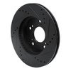 E-Line Drilled & Slotted Black Brake Rotor, 2012-2015 Acura/Honda, Position: Front Left - image 4