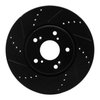 E-Line Drilled & Slotted Black Brake Rotor, Fits Select Acura/Honda, Position: Front Left - image 4