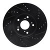 E-Line Drilled & Slotted Black Brake Rotor, Fits Select Acura/Honda, Position: Front Left - image 3