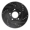 E-Line Drilled & Slotted Black Brake Rotor, 1991-2001 Fits Multiple Makes/Models, Position: Front Left - image 3