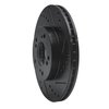 E-Line Drilled & Slotted Black Brake Rotor, 1991-2001 Fits Multiple Makes/Models, Position: Front Right - image 2