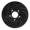 E-Line Drilled & Slotted Black Brake Rotor, 1991-2001 Fits Multiple Makes/Models, Position: Front Right - image 3