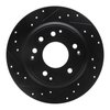 E-Line Drilled & Slotted Black Brake Rotor, 1991-1999 Fits Multiple Makes/Models, Position: Rear Left - image 3