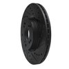 E-Line Drilled & Slotted Black Brake Rotor, 2002-2015 Acura/Honda, Position: Front Right - image 3