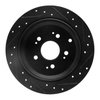 E-Line Drilled & Slotted Black Brake Rotor, 2005-2010 Acura/Honda, Position: Rear Left - image 4