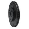 E-Line Drilled & Slotted Black Brake Rotor, 2009-2014 Acura/Honda, Position: Front Left - image 2