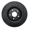 E-Line Drilled & Slotted Black Brake Rotor, Fits Select Acura/Honda, Position: Front Left - image 2