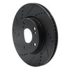 E-Line Drilled & Slotted Black Brake Rotor, Fits Select Acura/Honda, Position: Front Left - image 4