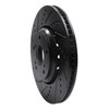 E-Line Drilled & Slotted Black Brake Rotor, Fits Select Acura/Honda, Position: Front Left - image 3