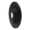 E-Line Drilled & Slotted Black Brake Rotor, Fits Select Acura/Honda, Position: Rear Right - image 1