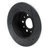 E-Line Drilled & Slotted Black Brake Rotor, 1961-1991 Mercedes-Benz, Position: Rear Left - image 3