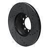 E-Line Drilled & Slotted Black Brake Rotor, 1979-1985 Mercedes-Benz, Position: Front Left - image 1