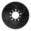 E-Line Drilled & Slotted Black Brake Rotor, 1979-1985 Mercedes-Benz, Position: Front Left - image 2