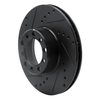E-Line Drilled & Slotted Black Brake Rotor, 1979-1985 Mercedes-Benz, Position: Front Left - image 4