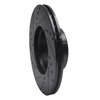 E-Line Drilled & Slotted Black Brake Rotor, 1972-1980 Mercedes-Benz, Position: Front Right - image 2