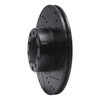 E-Line Drilled & Slotted Black Brake Rotor, 1972-1980 Mercedes-Benz, Position: Front Right - image 3