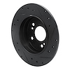 E-Line Drilled & Slotted Black Brake Rotor, 1987-2015 Fits Multiple Makes/Models, Position: Rear Left - image 1