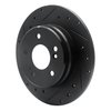 E-Line Drilled & Slotted Black Brake Rotor, 1987-2015 Fits Multiple Makes/Models, Position: Rear Left - image 3