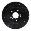 E-Line Drilled & Slotted Black Brake Rotor, 1987-2015 Fits Multiple Makes/Models, Position: Rear Right - image 4