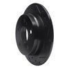 E-Line Drilled & Slotted Black Brake Rotor, 1983-1995 Mercedes-Benz, Position: Rear Right - image 3