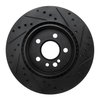 E-Line Drilled & Slotted Black Brake Rotor, 1992-1999 Mercedes-Benz, Position: Rear Left - image 4