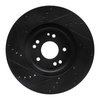E-Line Drilled & Slotted Black Brake Rotor, 1994-2002 Mercedes-Benz, Position: Left Front - image 2