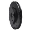E-Line Drilled & Slotted Black Brake Rotor, 1994-2002 Mercedes-Benz, Position: Left Front - image 3