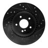 E-Line Drilled & Slotted Black Brake Rotor, 1998-2009 Fits Multiple Makes/Models, Position: Rear Left - image 3