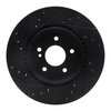 E-Line Drilled & Slotted Black Brake Rotor, 1998-2009 Fits Multiple Makes/Models, Position: Rear Right - image 4