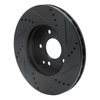 E-Line Drilled & Slotted Black Brake Rotor, 1996-2015 Mercedes-Benz, Position: Front Left - image 4