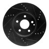 E-Line Drilled & Slotted Black Brake Rotor, 2003-2009 Mercedes-Benz, Position: Front Left - image 2